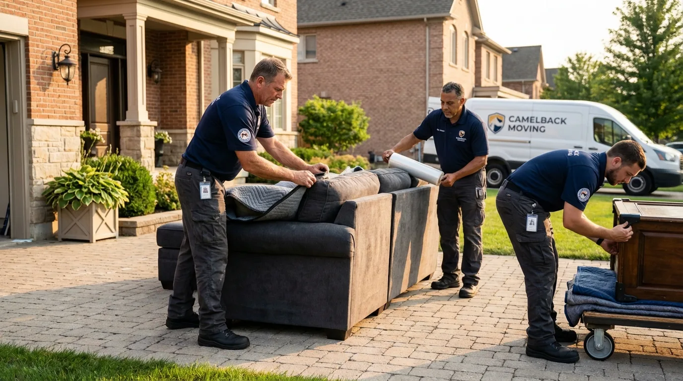 Large estate moving crew wrapping furniture in Rutledge, TN