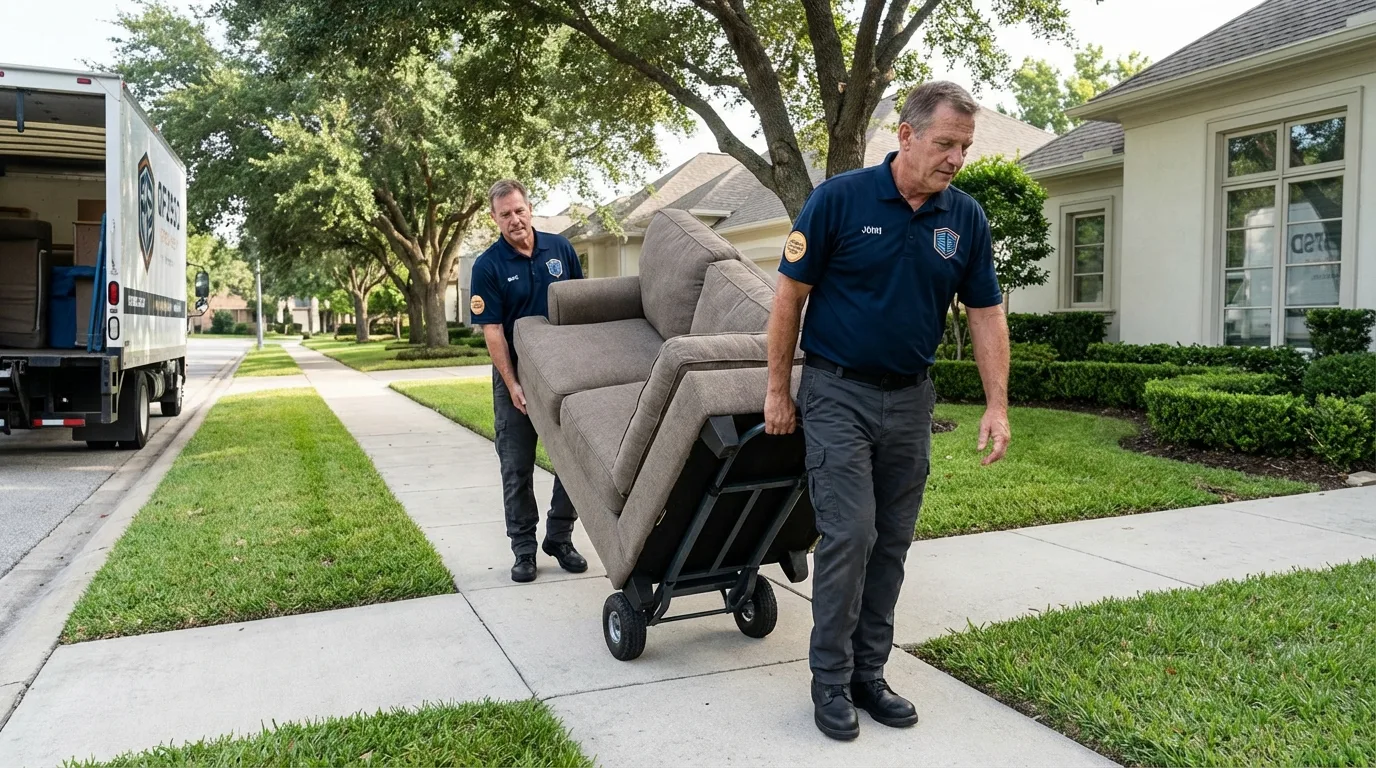 Local residential moving crew loading furniture in Rutledge, TN